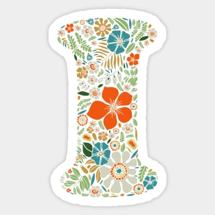 Hippie Floral Letter i Sticker